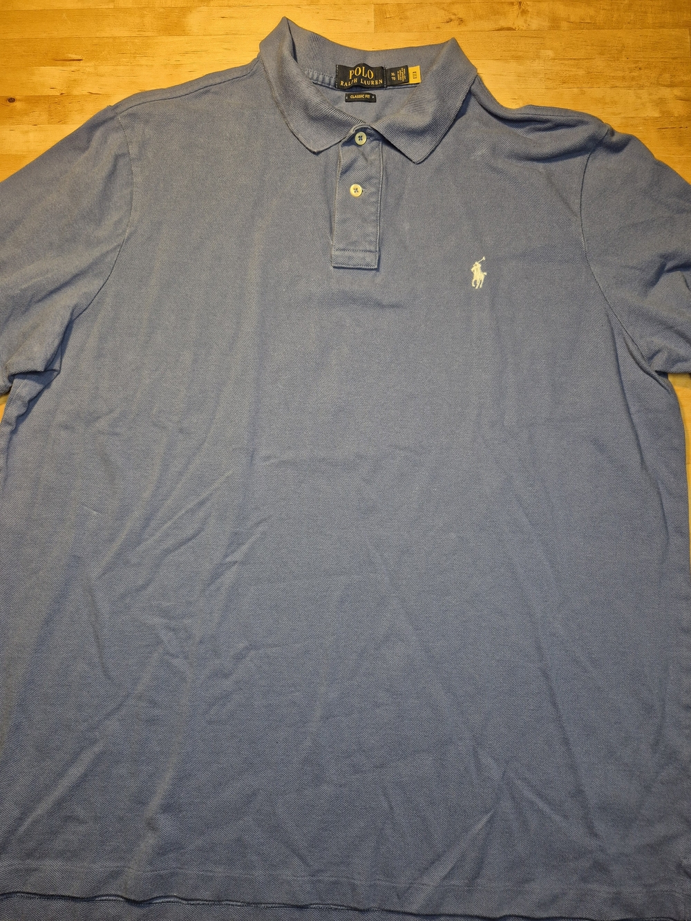Ralph Lauren Menβs Light Blue Polo with White Pony